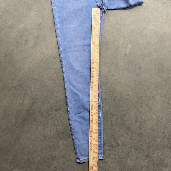 Forever 21 Jeans Womens 27 Light Wash High Rise Button Fly Skinny Denim Ankle - Picture 4 of 6